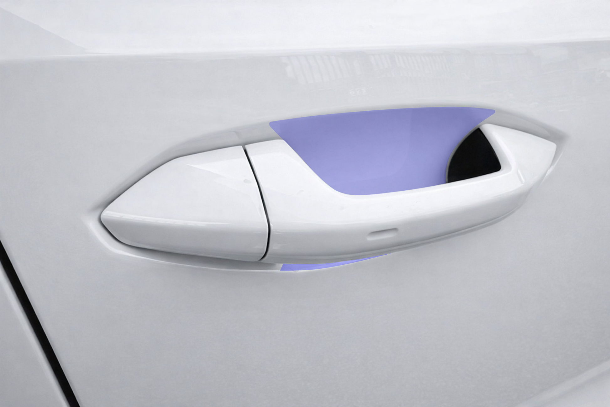 Audi A3, S3, RS3 door handle cup self healing PPF kit coverage area.