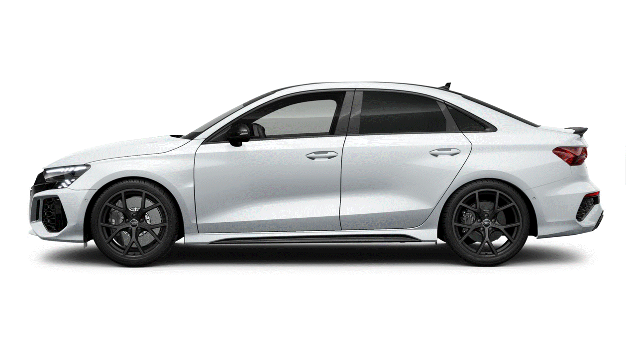 Audi A3, S3, RS3 saloon sedan piano black B Pillar, C pillar & spoiler trim exterior PPF kit coverage area.