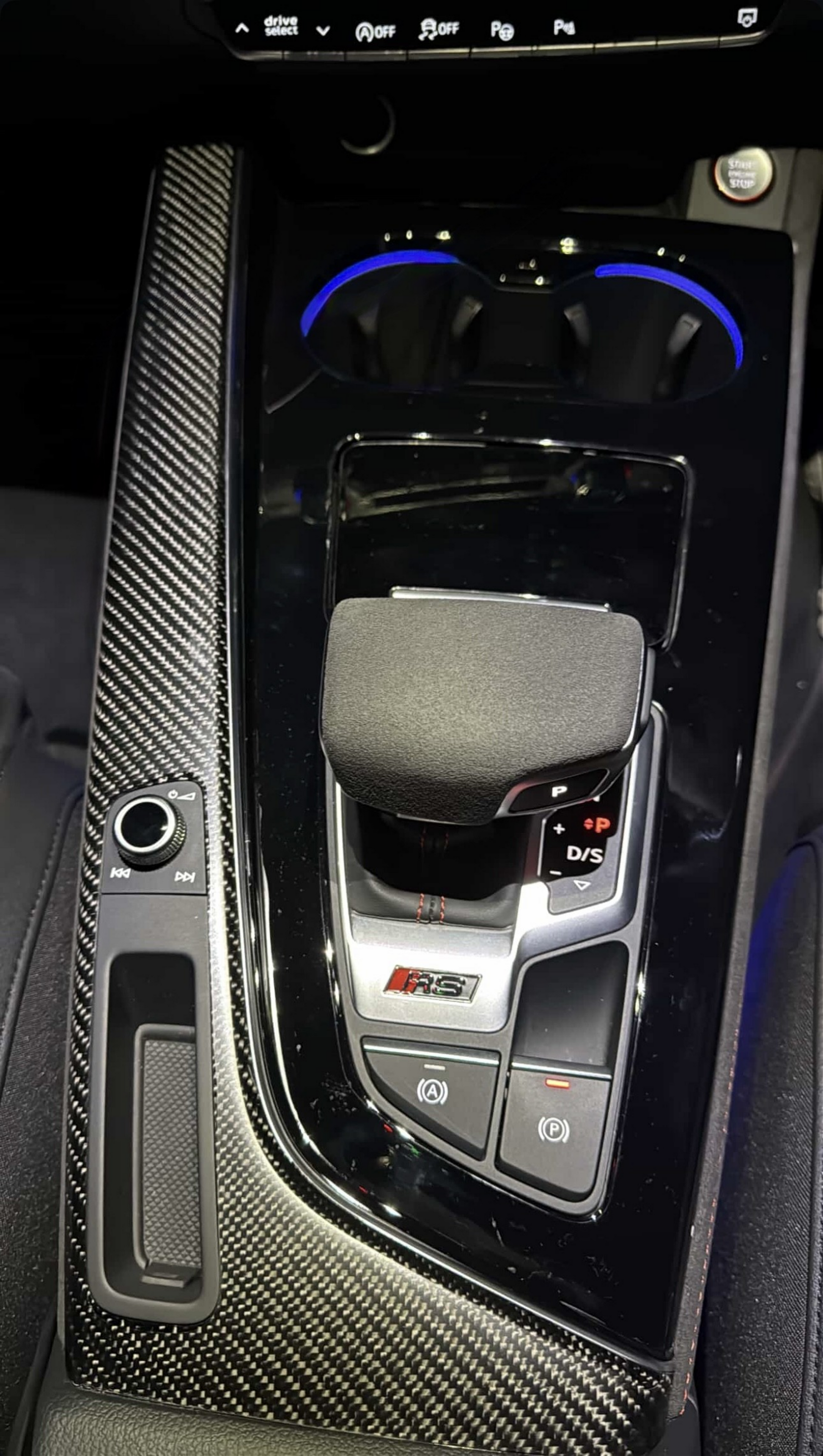 Audi A4 S4 RS4 A5 S5 RS5 B9 B9.5 Centre Console Paint Protection Film Kit for Gloss Black and Gloss Carbon Fibre. 