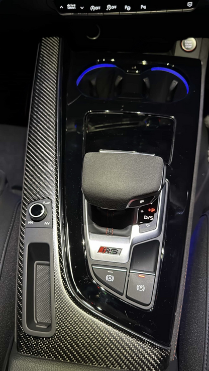 Audi A4 S4 RS4 A5 S5 RS5 B9 B9.5 Centre Console Paint Protection Film Kit for Gloss Black and Gloss Carbon Fibre. 
