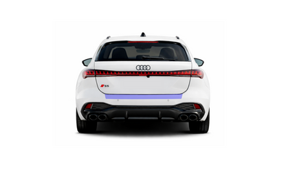 Audi A5 & S5 B10 avant estate boot, trunk and bumper lip PPF coverage area.