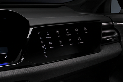 Audi A5, S5, RS5 B10 passenger digital display screen protector coverage area.