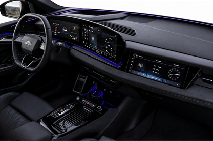 Audi A6 S6 Q6 E-Tron SQ6 E-Tron Gloss Black Dashboard Screen Surround Paint Protection Film Kit.