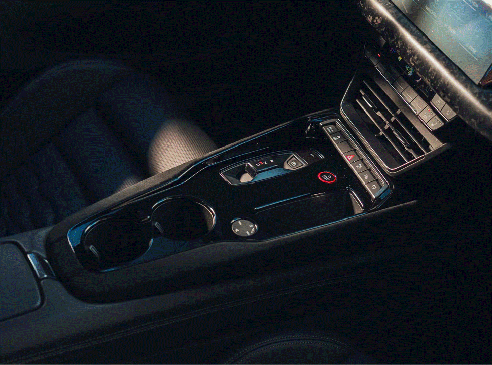 Audi ETron GT RS ETron GT Centre Console PPF Protection Coverage.