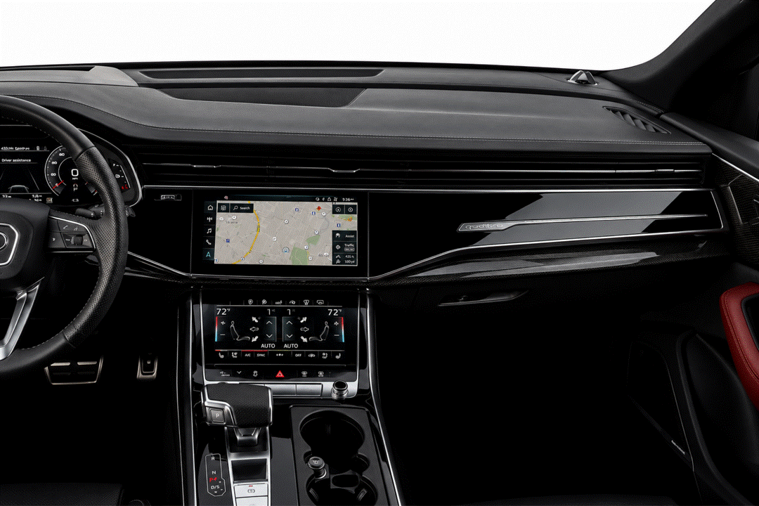 Audi Q8 SQ8 RSQ8 4M Interior Piano Gloss Black Dashboard Paint Protection Film Kit.