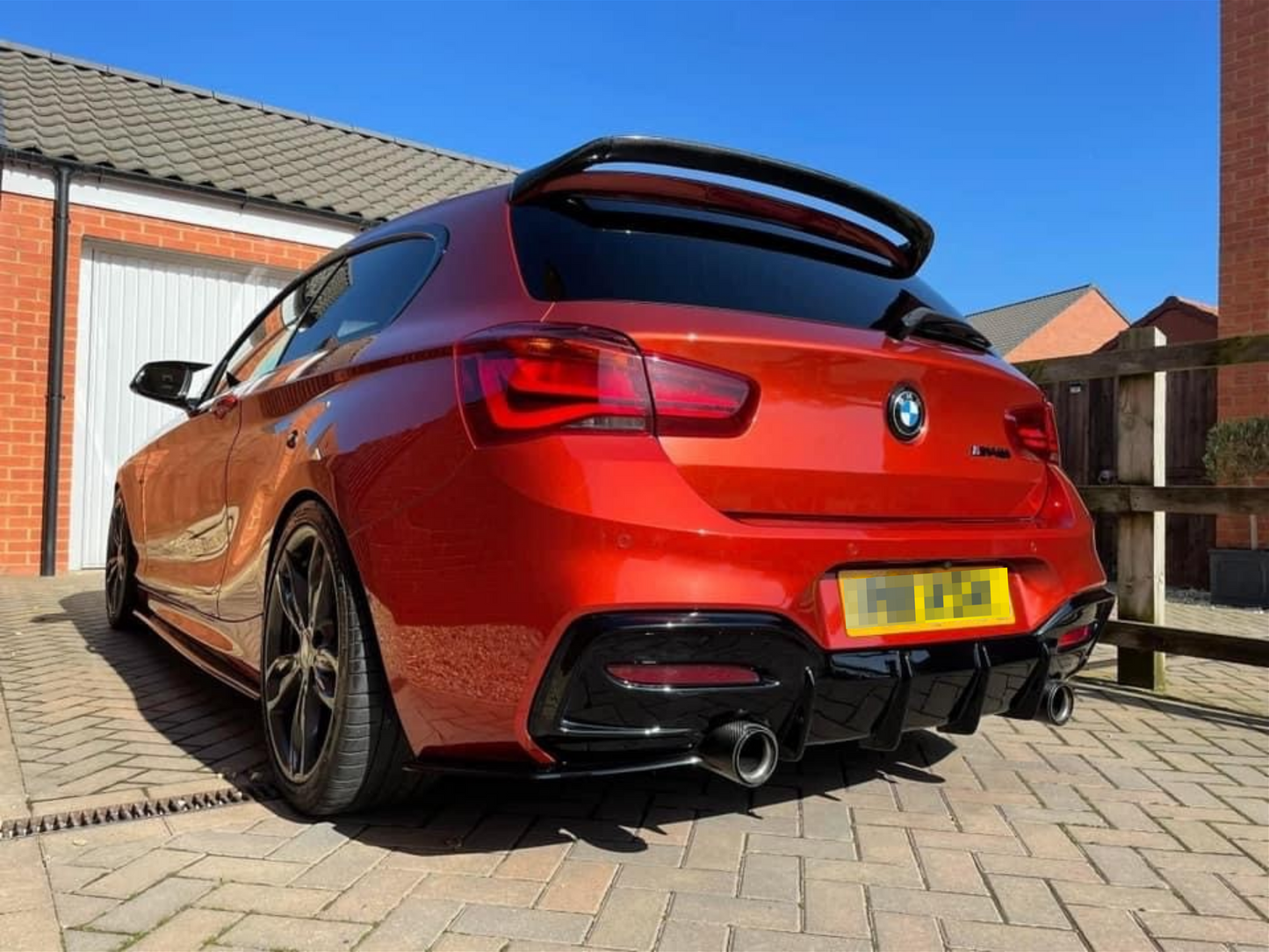 BMW F20 1 Series M140i Rear Reflector Tint Overlays in Medium.