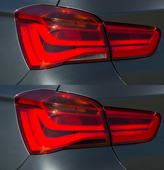BMW 1 Series Rear Reverse Light Tint Overlays F20 F21 models.
