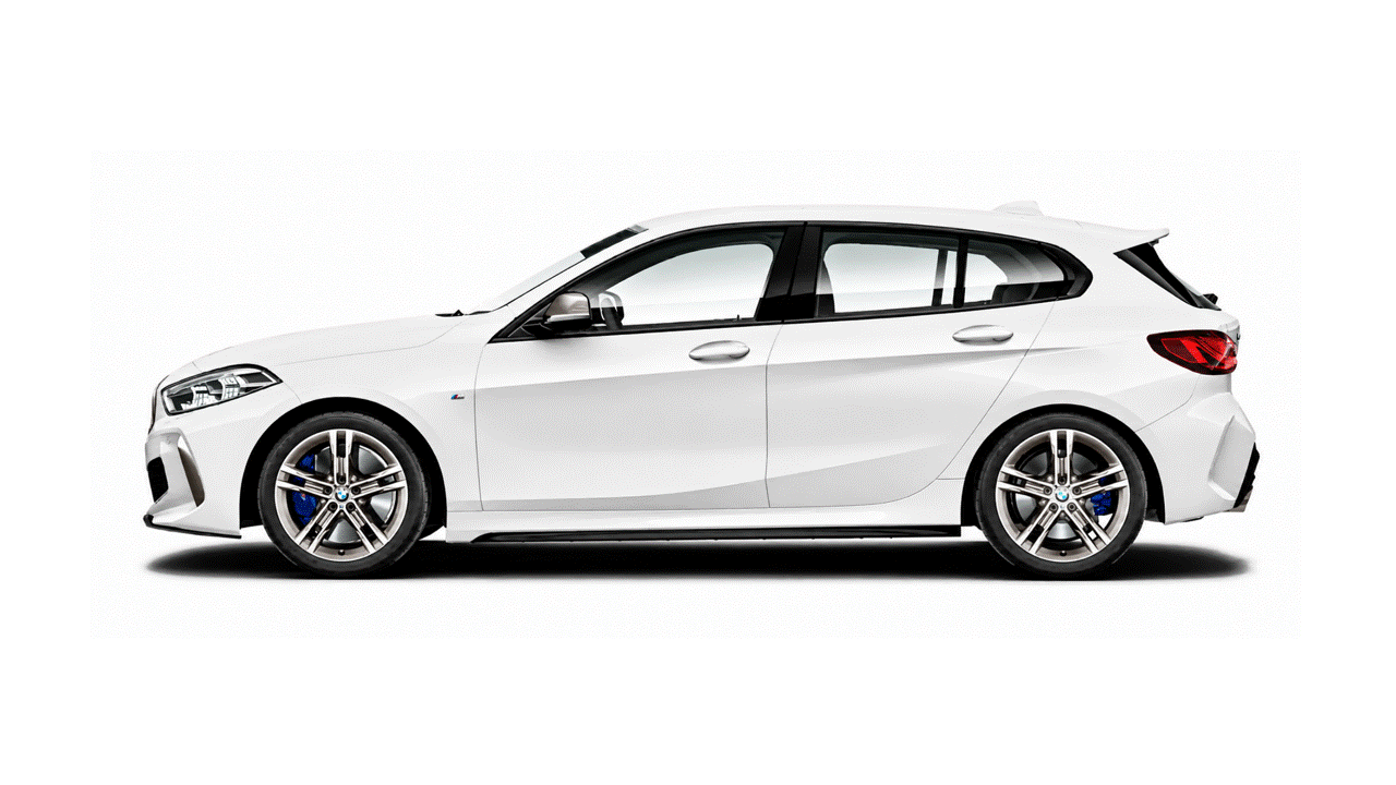 BMW 1 Series F40, including M135 & 128ti exterior piano black B pillar, C pillar and spoiler trim PPF kit stopping scratches and fingerprints.