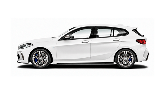 BMW 1 Series F40, including M135 & 128ti exterior piano black B pillar, C pillar and spoiler trim PPF kit stopping scratches and fingerprints.