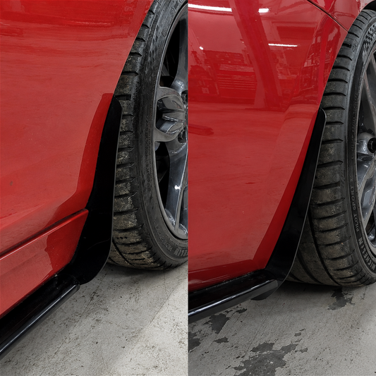 BMW F20 & F21 M140i, M135i, 1 Series gloss black arch guards mudflaps, protecting against damage caused by stones and road debris
