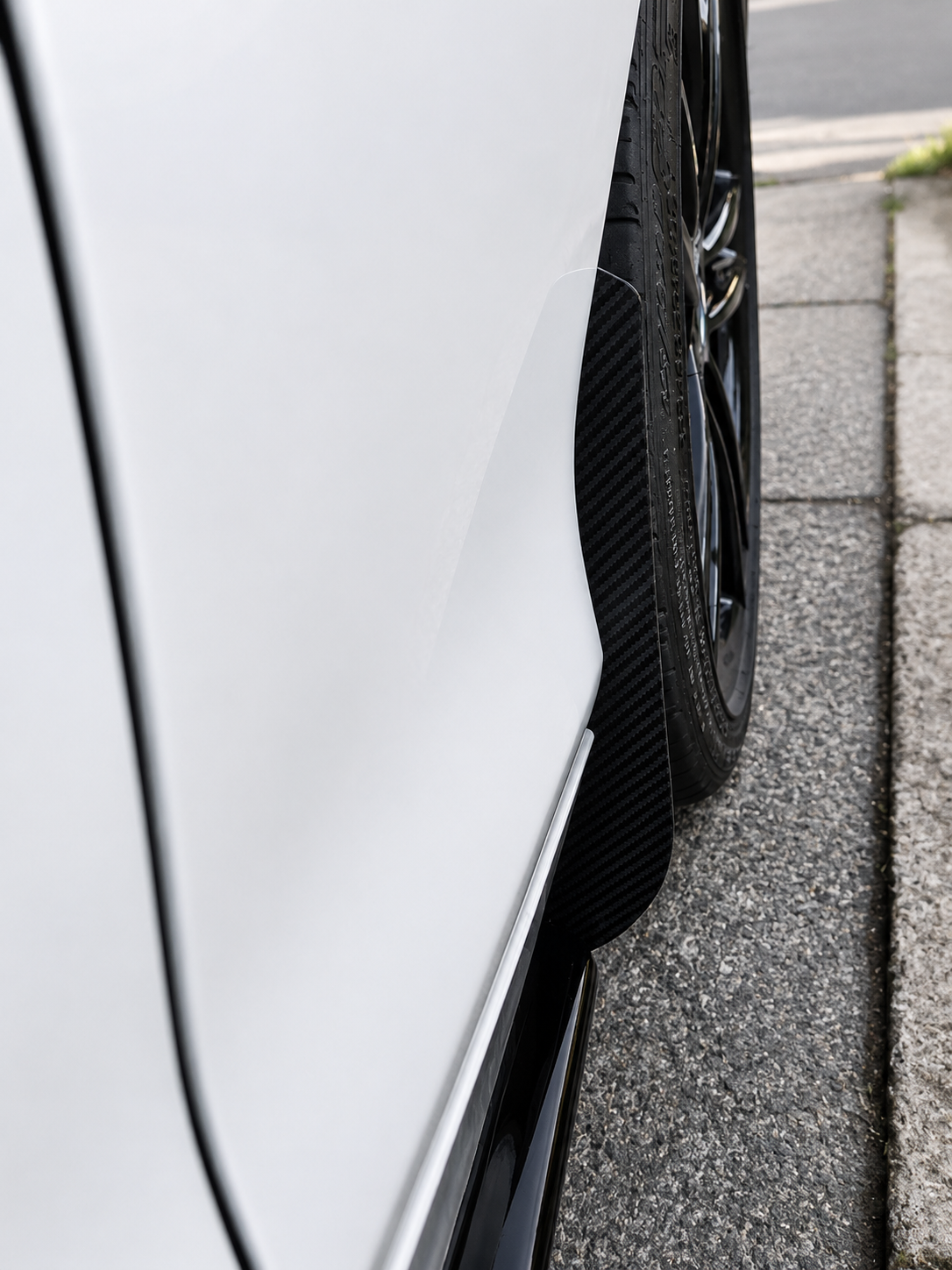 BMW F20 & F21 M140i, M135i, 1 Series front carbon fibre arch guards mud flaps, protecting against damage caused by stones and road debris.
