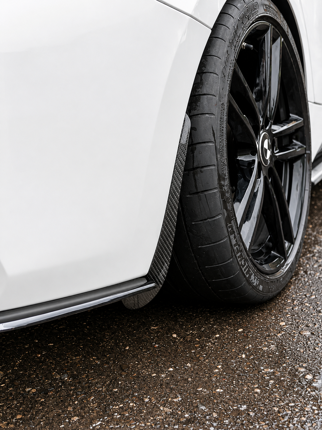 BMW F20 & F21 M140i, M135i, 1 Series rear carbon fibre arch guards mudflaps, protecting against damage caused by stones and road debris.