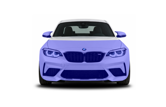BMW M2 M2 Competition F87 Front End Protection coverage area. 