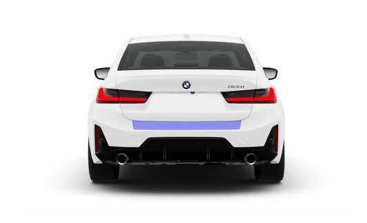 BMW 3 Series Saloon Rear Bumper Lip Edge Paint Protection Film Kit G20. 