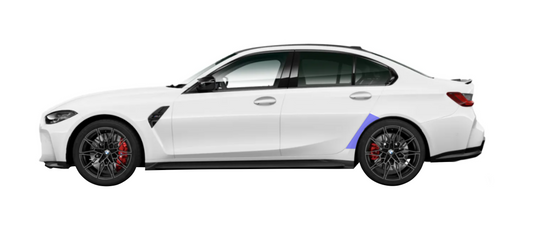 BMW 3 Series M3 and M3 Competition G80 and G81 models large replacement rear quarter PPF.