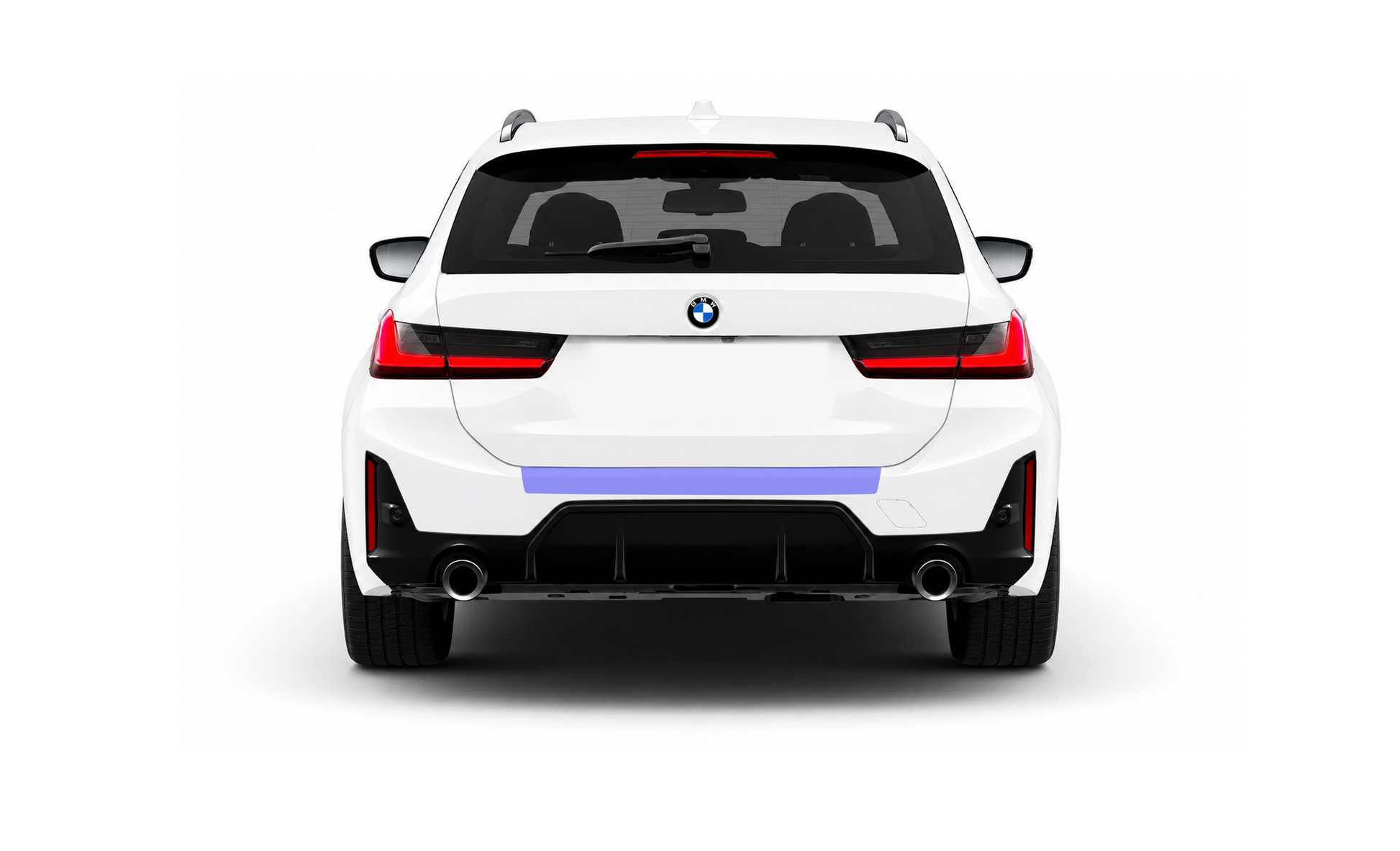BMW 3 Series Touring Rear Bumper Lip Edge Paint Protection Film Kit G21. 