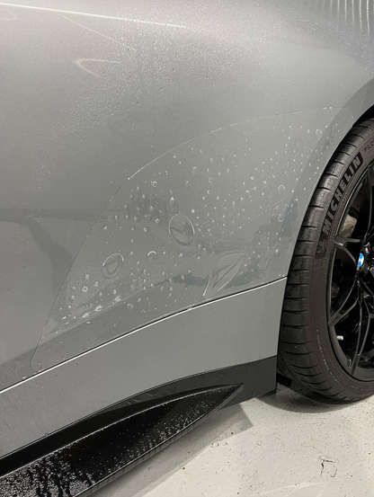 BMW 4 Series Large Rear Quarter Paint Protection Film Kit installation. 