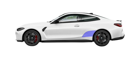 BMW 4 Series, including M4 and M4 Competition Large Rear Quarter Paint Protection Film Kit.