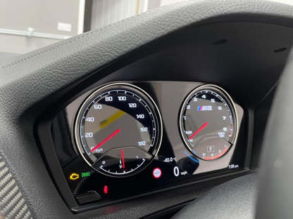 BMW F Series LCI Instrument Cluster kit with high clarify Gloss PPF installed. 