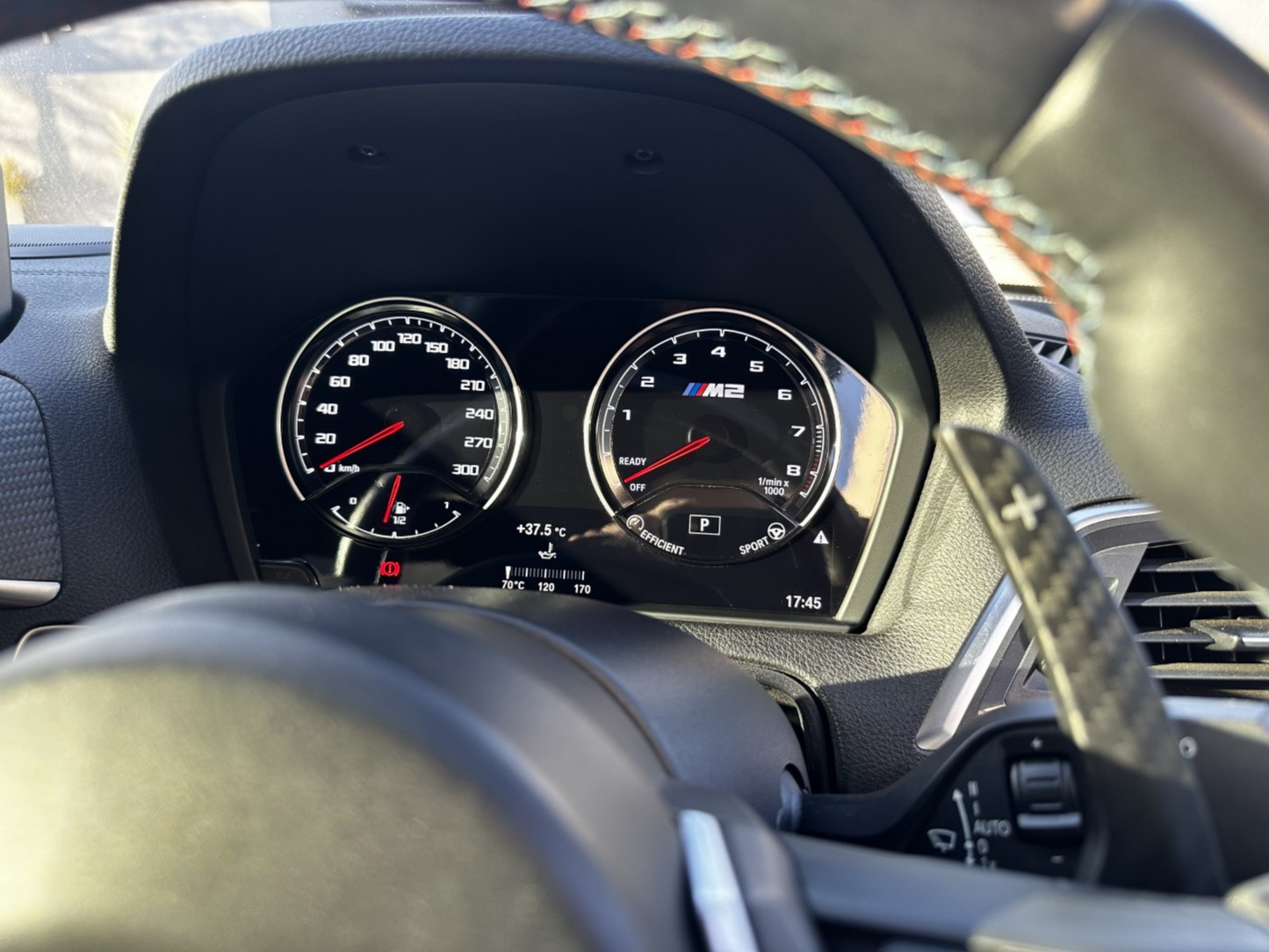 BMW F87 M2 LCI Instrument Cluster kit with high clarify Gloss PPF installed. 