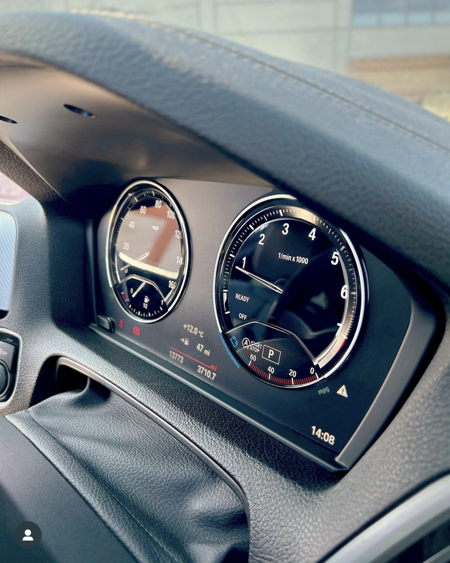 BMW F Series LCI Instrument Cluster kit with Hybrid Gloss and Matte PPF installed. 