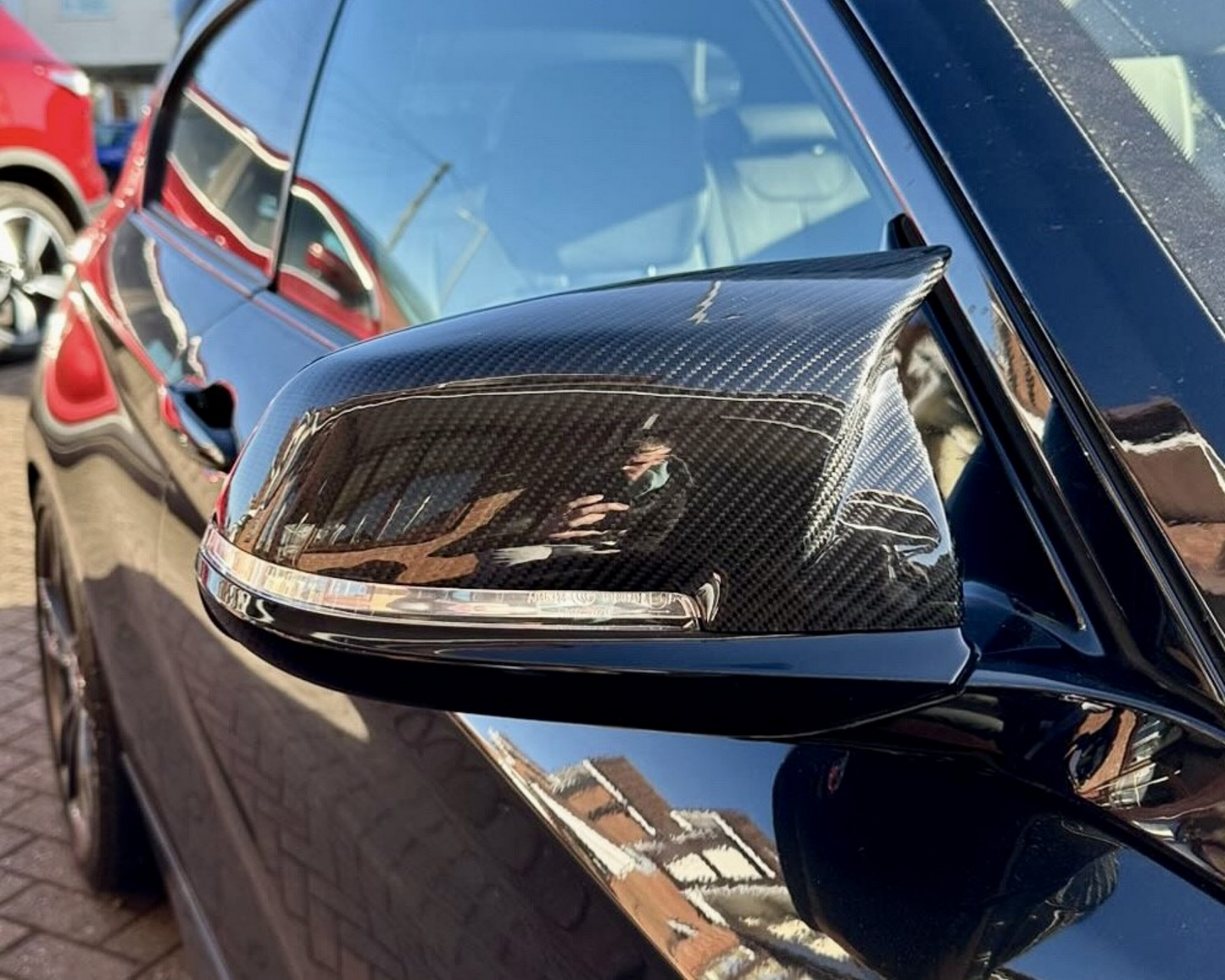 BMW 1 Series F21 Replacement Wing Mirror Caps Carbon Fibre.