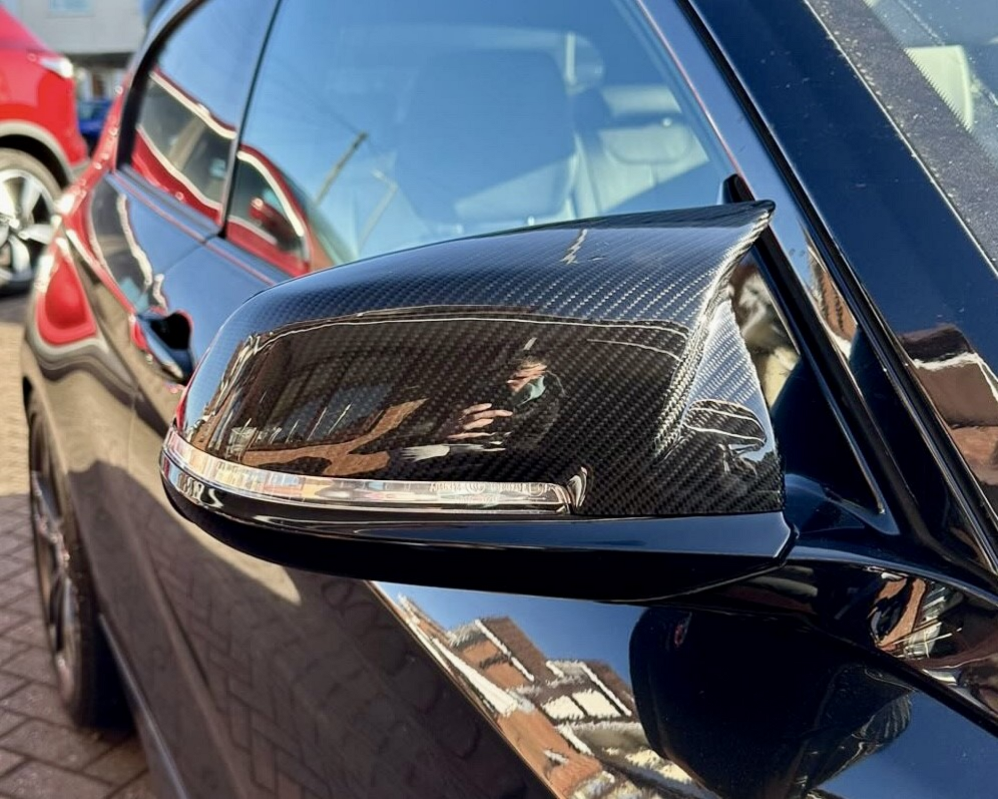 BMW 1 Series F21 Replacement Wing Mirror Caps Carbon Fibre.