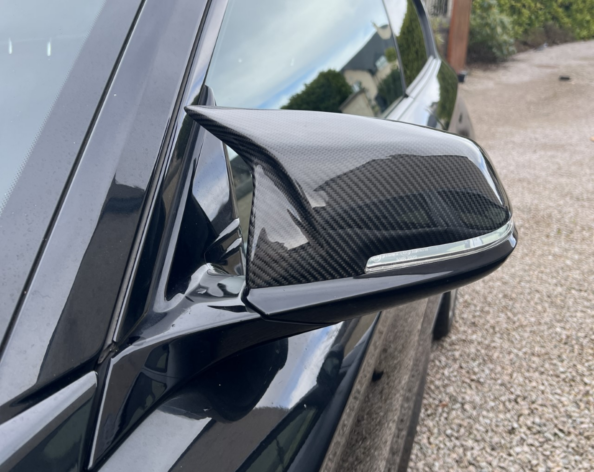 BMW F Series Replacement Wing Mirror Caps Carbon Fibre fitted to BMW 1 Series. 
