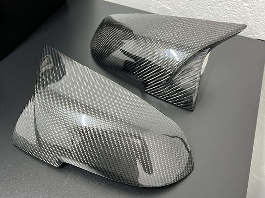 BMW F Series Replacement Wing Mirror Caps Carbon Fibre. 