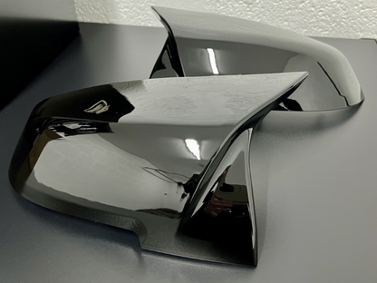 High Gloss Black BMW F Series M Style Replacement Wing Mirror Caps.