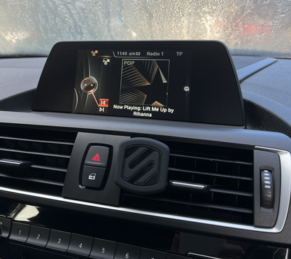BMW F Series Navigation Infotainment Screen fitted with Anti Glare and Anti Fingerprint Matte PPF, screen on showing clarity. 