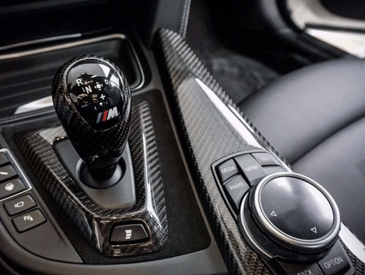 BMW F Series Centre Console and Gear Selector Surround Trim iDrive Control Trim Paint Protection Film Kit.