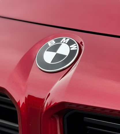 Badge Overlays Gloss Black BMW G Series installed on G80 M3.