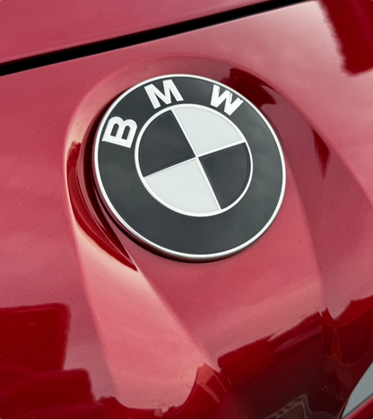 BMW Gloss Black Badge Overlays installed on BMW G90 M5.