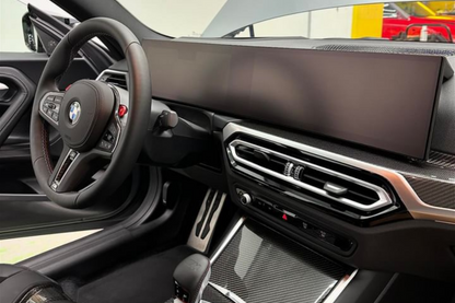 Matte G Series BMW iDrive 8 and iDrive 9 Instrument Cluster Navigation Screen Protection Film Kit installed on a G80 M3 with self healing properties.