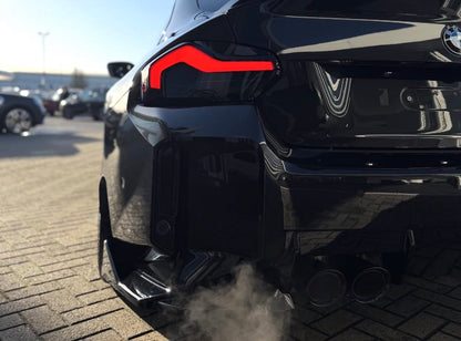 Black BMW M2 G87 model fitted with the Reflector and Reverse Light Tints in Dark shade.