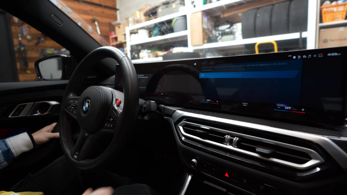 BMW iDrive 8 and iDrive 9 Instrument Cluster Navigation Screen Protection Film Kit suitable for G Series models, finished in Gloss for high clarity, with self healing properties, installed on a BMW G99 M5.