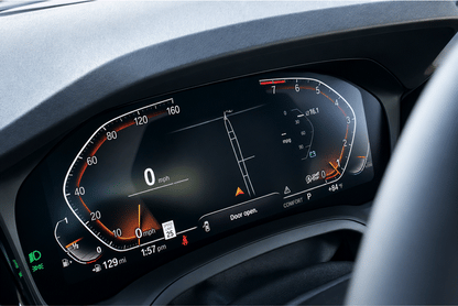 BMW iDrive 7 M2, M3, M4, 2 Series, 3 Series, 4 Series, M5, 5 Series, X3 instrument cluster and digital dash screen protector coverage.