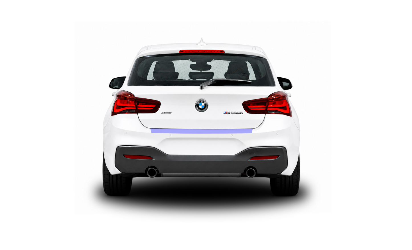 BMW 1 Series F20 & F21, including M135i & M140i rear boot trunk bumper lip protector PPF kit.