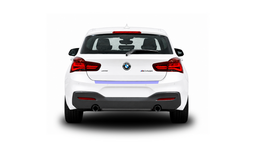 BMW 1 Series F20 & F21, including M135i & M140i rear boot trunk bumper lip protector PPF kit.