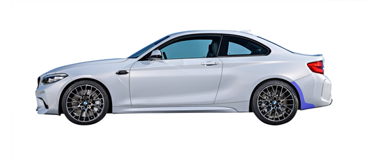 BMW M2 F87 Rear Bumper Wheel Arch Paint Protection PPF area. 