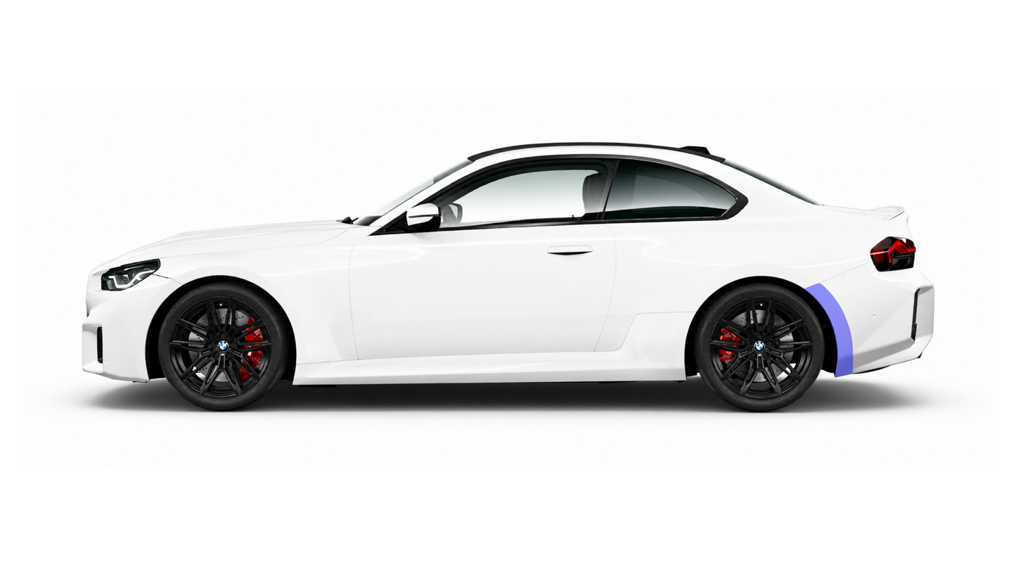 BMW M2 G87 Rear Wheel Bumper Arch Paint Protection Kit.