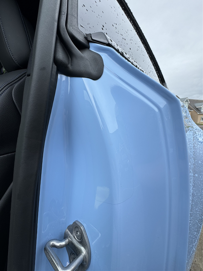 BMW G87 M2 fitted with Gloss Transparent PPF Door Shut protection kit. 