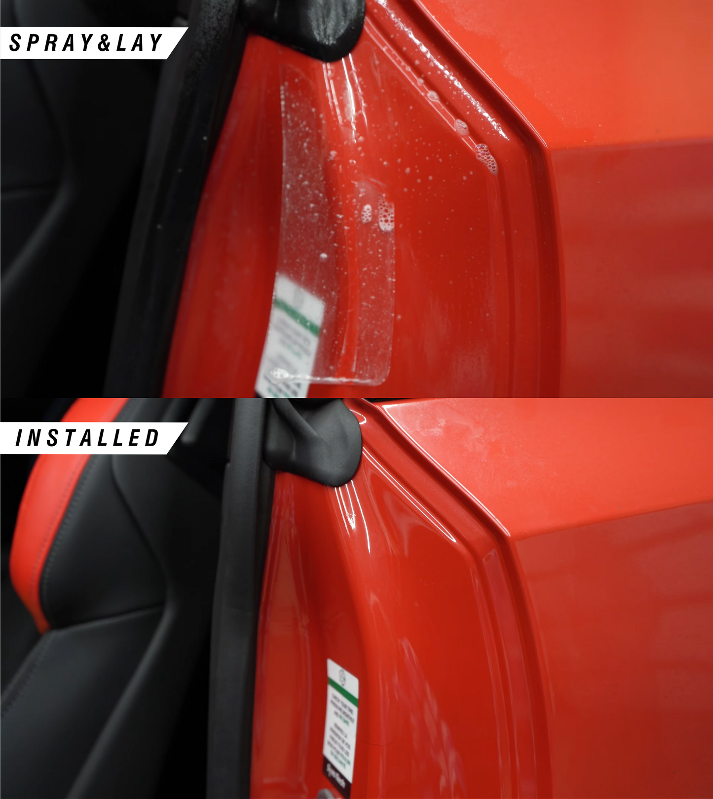 BMW M2 G87 installation process of the PPF Door Shut protection kit. 