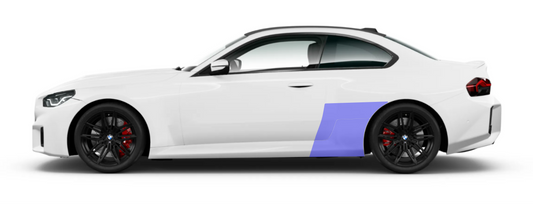 BMW M2 G87 Large Rear Quarter and Side Skirt Protection. 