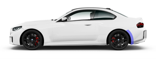 BMW M2 G87 Rear Wheel Bumper Arch Paint Protection Kit.