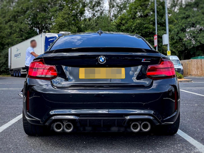 BMW M2 Competition F87 rear reverse light and reflector tint kit in dark. 