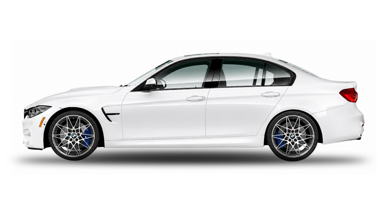 BMW M3, 3 Series, F Series B pillar, C pillar and wing mirror piano black PPF kit, stopping scratches, swirls and fingerprints. 
