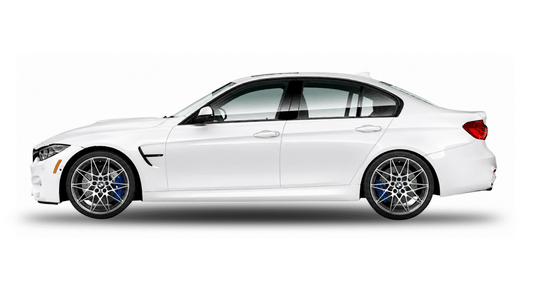 BMW M3, 3 Series, F Series B pillar, C pillar and wing mirror piano black PPF kit, stopping scratches, swirls and fingerprints. 
