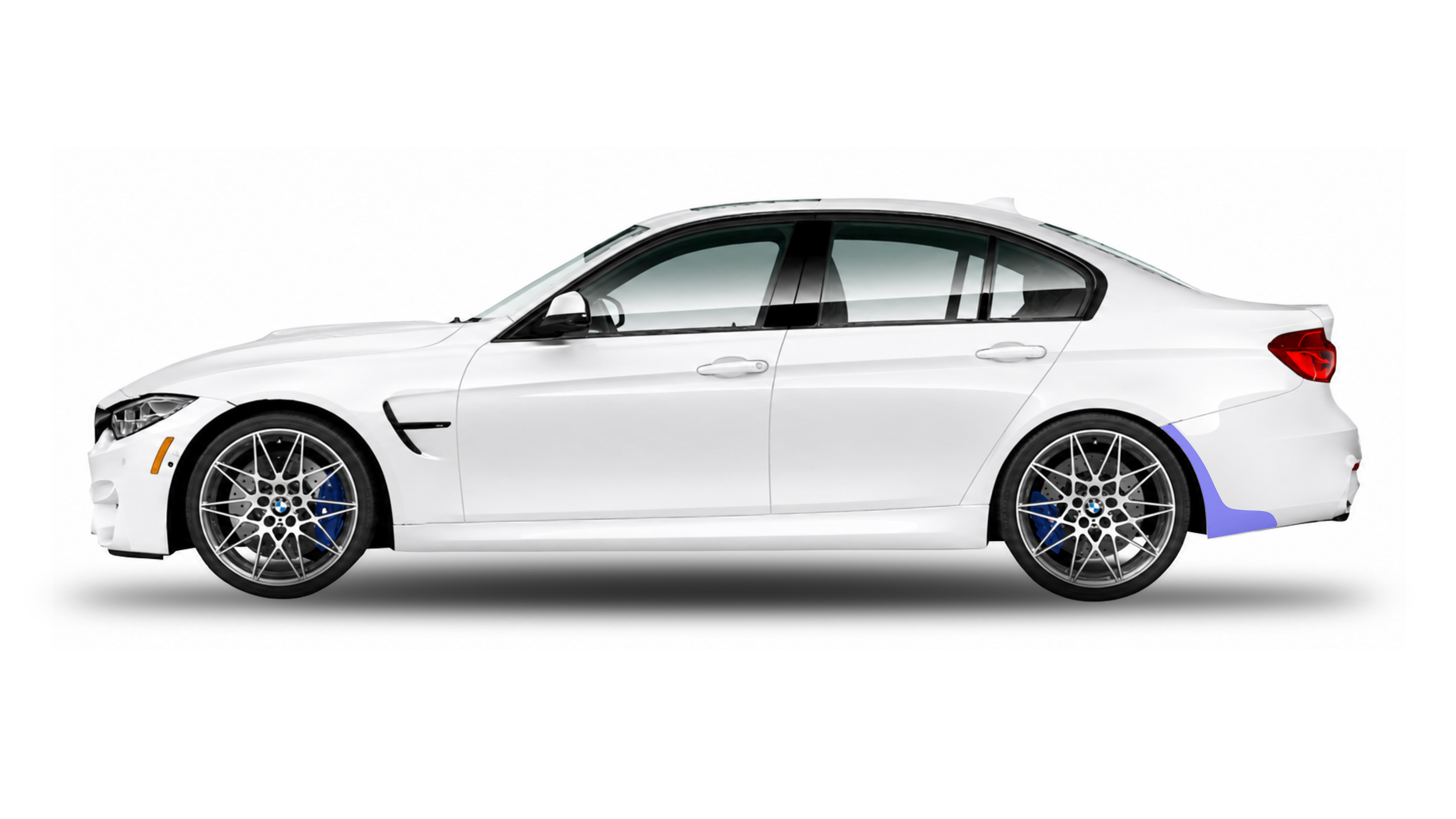 BMW M3 & M3 Competition Rear Wheel Bumper Arch Paint Protection Film ...